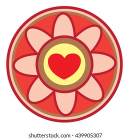 Heart flower icon