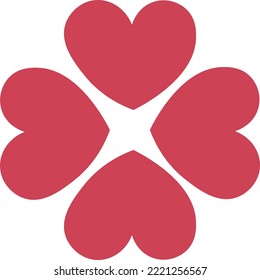 Icono de flor cardíaca Símbolo vectorial aislado.