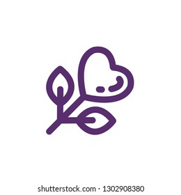 Heart Flower icon , Valentine Day Symbol
