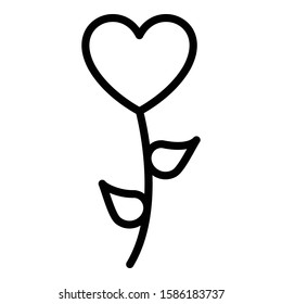 
Heart flower, flower Isolated Vector Icon which can be easily modified or edited
