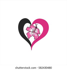 heart flower logo