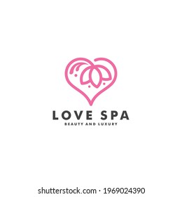 Heart flower logo design inspiration