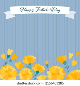 Heart Flower Message Card for Father's Day.