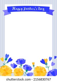 Heart Flower Message Card for Father's Day.