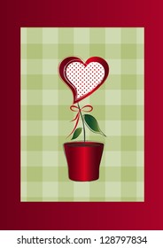 Heart in a flower pot