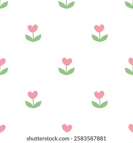 heart flower seamless pattern design for background, wallpaper, textile design, fabric, card , wrapping paper, carpet, notebook, diary cover, blanket, blanket for kids, decorative and etc.