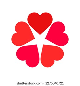 Heart. Flower. Vector illustration.
