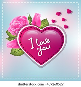 Heart in flowered. Vector illustration EPS 10
