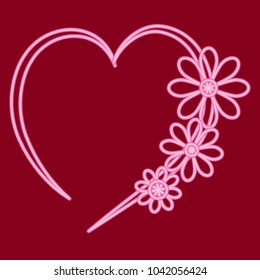 Heart with flowers.