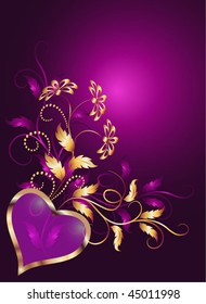Heart and flowers