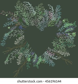 heart in flowers