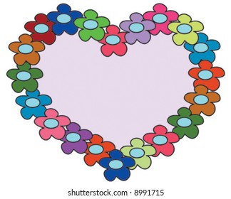 heart with flowers