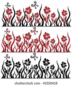 heart flowers background