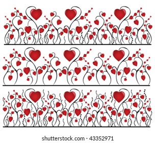 heart flowers background