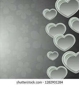 Heart, flowers, congratulations, declaration of love, postcard. Vector illustration for your design.