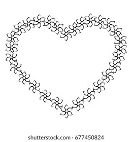 heart with flowers decoration