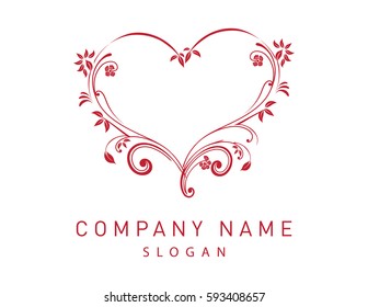 Heart flowers design