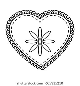 heart and flowers design