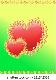 Heart and flowers. Festive illyustation with heart and flowers. Vector in 10 eps.
