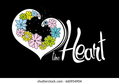 Heart of flowers, logo