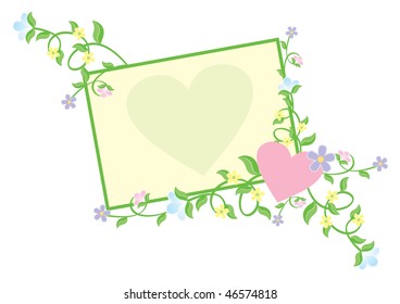  heart with flowers pastel