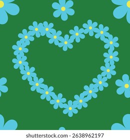 heart, Flowers, print for t-shirt, bodysuit, wallpaper, baby bodysuits and t-shirts, tablecloth, bed linen, pillowcase, print for pillow, plate, cup, dishes, sticker, print for dress, clothes, for wra