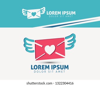 Heart Fly Mail Logo