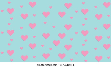 Heart flying balloon.Love postcard for Happy Mother's, Valentine's Day or birthday.Vector illustration.