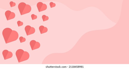 Herz fliegt auf rosafarbenem Hintergrund. Geeignet zum Feiern glücklicher Mutter-Tag, Valentinstag, Geburtstag. Vorlage für Poster, Banner und Grußkarten