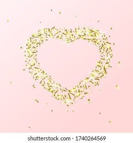 Heart of flying particles of gold