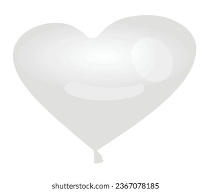 Heart foil balloon , vector illustration