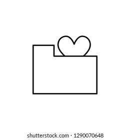 heart folder icon. Element of Valentine's Day icon for mobile concept and web apps. Detailed heart folder icon can be used for web and mobile