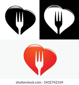 Heart Food Love Eat Fork