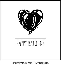 Heart form from baloon great vector logo for the Agency for organizing events