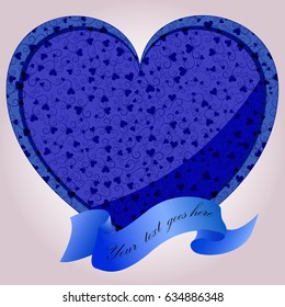 Heart in the form of a frame