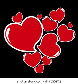 Heart Form Sticker Vector Illustration EPS10
