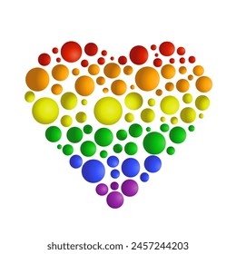 Heart formed by pattern of circles in volume effect.