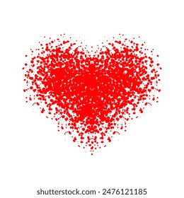 heart formed by round particles. vector illustration