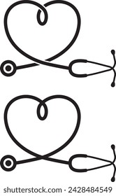 A heart formed by a stethoscope, for healthcare worker appreciation.