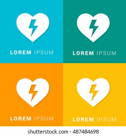 Heart Four Color Material Designed Icon / Logo