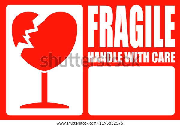 Heart Fragile Please Handle Care Stock Vector Royalty Free Shutterstock