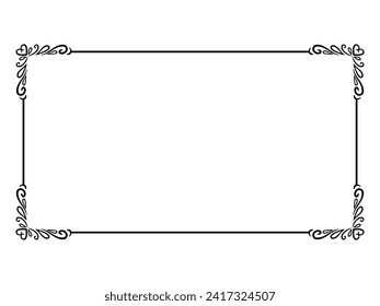 Heart Frame Background Line Art