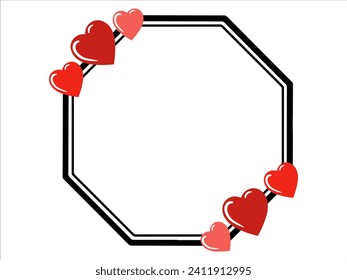 Heart Frame Background Valentine Day