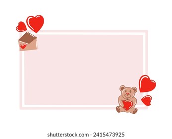 Heart Frame Background Valentine Day