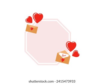 Heart Frame Background Valentine Day
