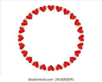 Heart Frame Background Valentine Day