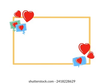 Heart Frame Background Valentine Day