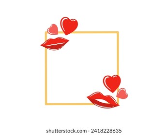 Heart Frame Background Valentine Day