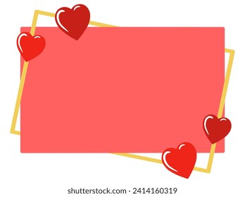 Heart Frame Background Valentines Day