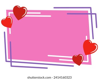 Antecedentes del marco cardiaco Día de San Valentín